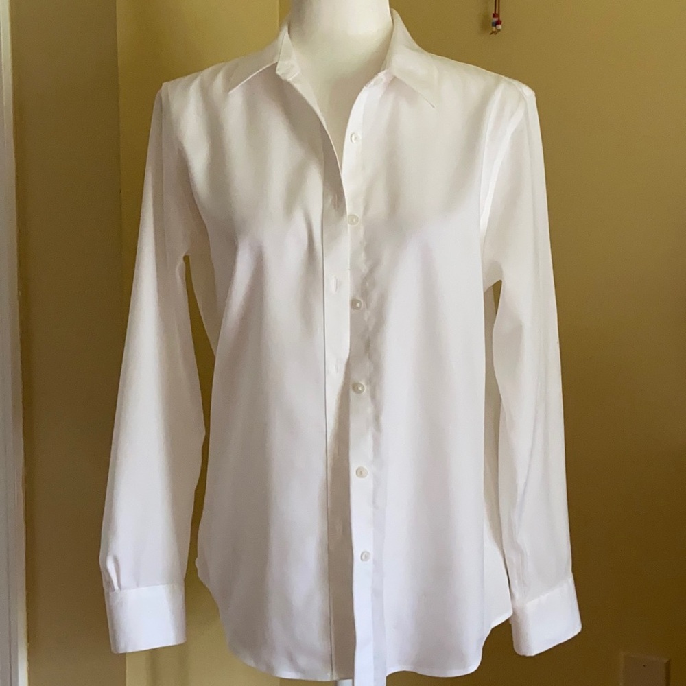 Jones New York white button down shirt